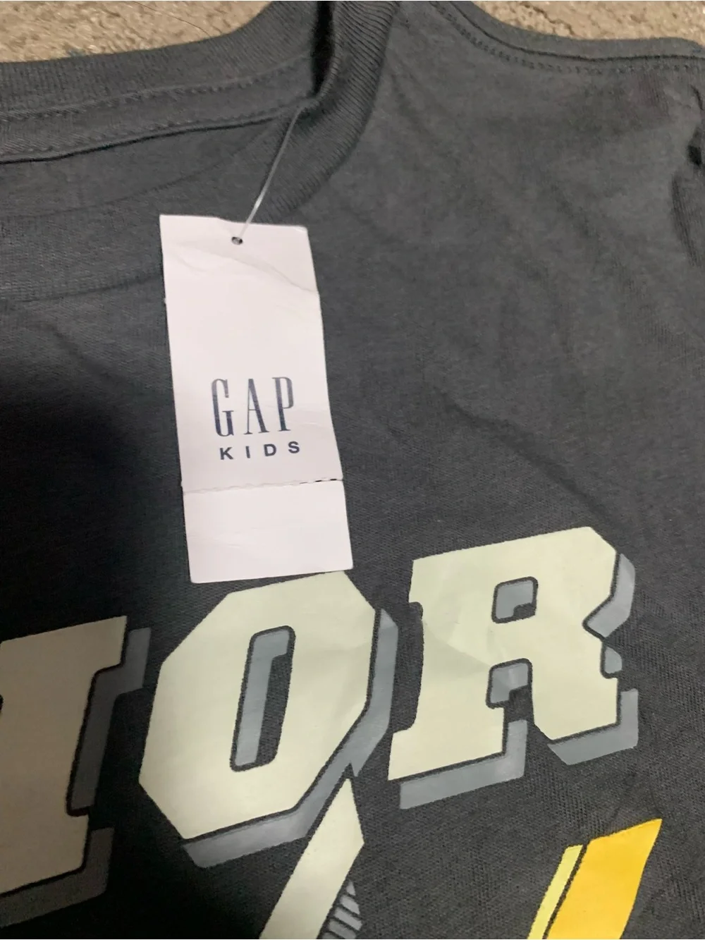 Gap Kids Marvel Thor Graphic T-Shirt Charcoal Gray Boys Size Medium M 8 NWT